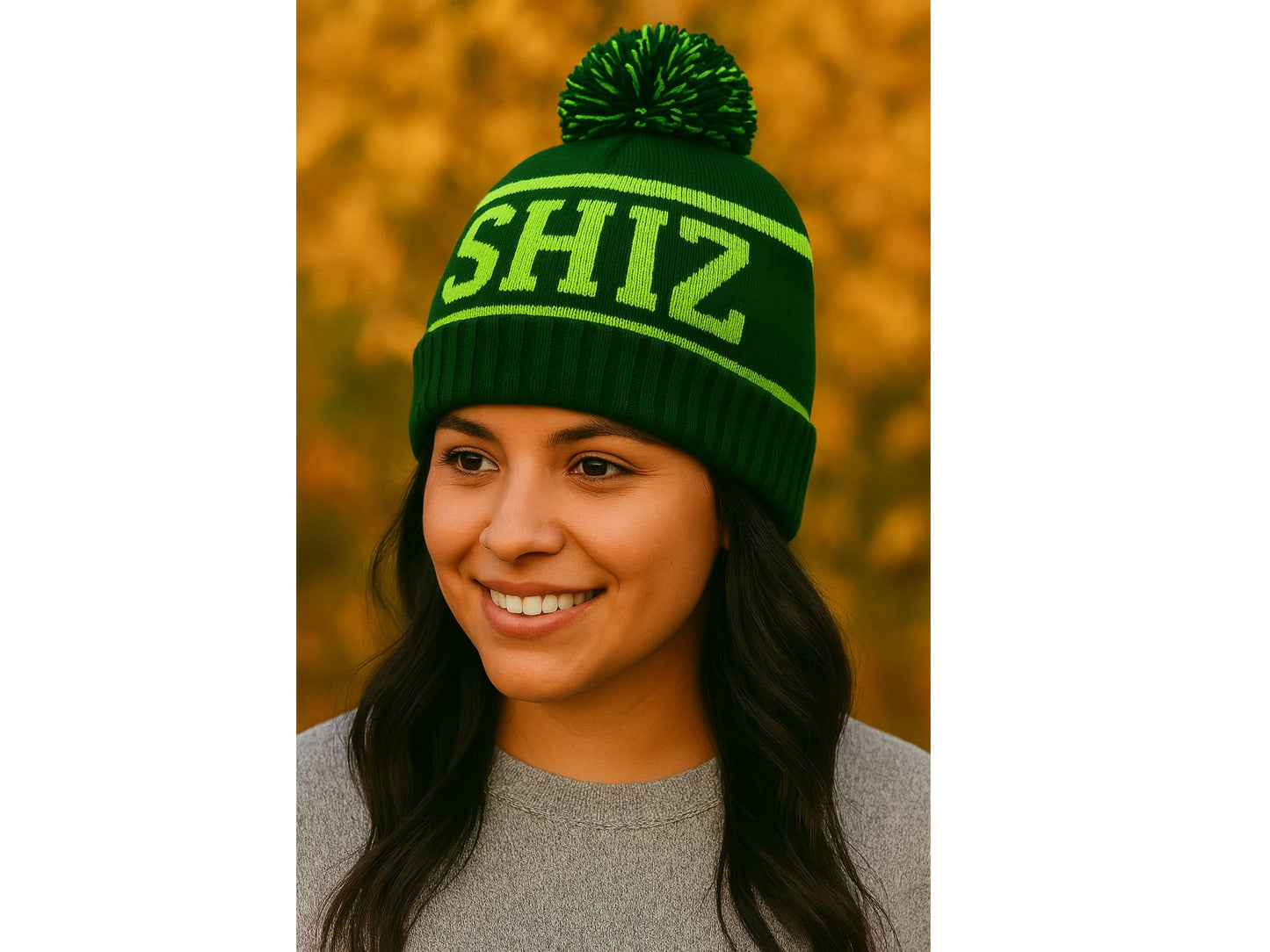 Wicked Inspired Pom Pom Beanie